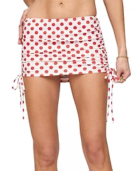 Edikted Zoe Polka Dot Drawstring Mini Skirt