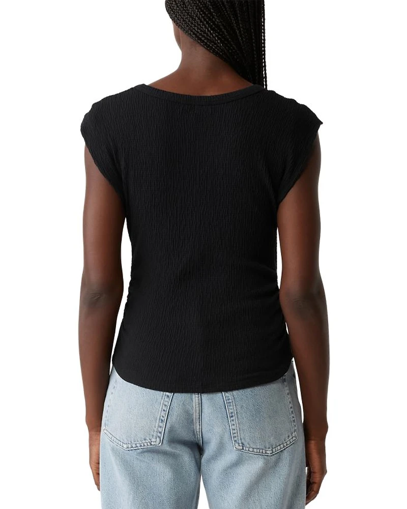Leighton Power Shoulder Top