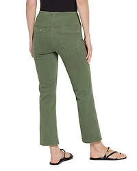 High Rise Ankle Baby Bootcut Jeans Mid Wash