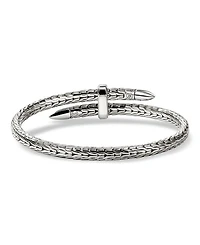 Sterling Silver Spear Black Sapphire Flex Bracelet