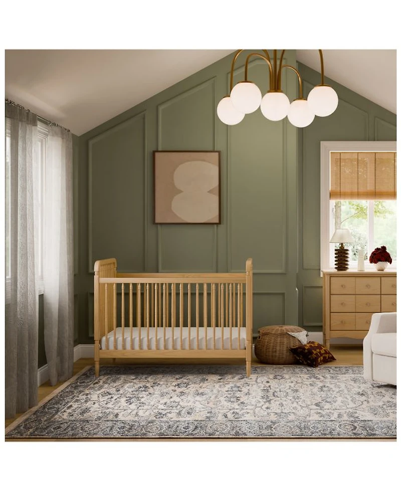 Liberty 3 1 Convertible Spindle Crib with Toddler Bed Conversion Kit