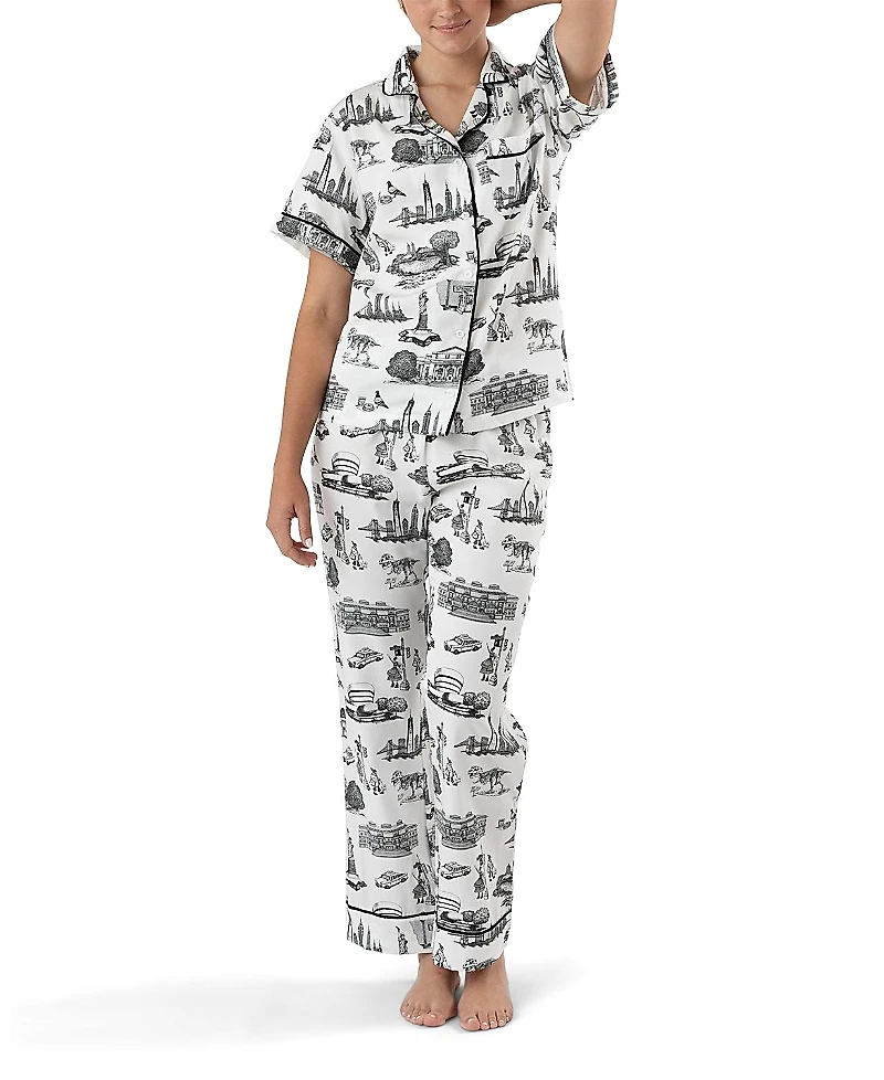 Katie Kime New York Toile Pajama Pants Set