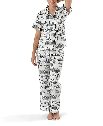 Katie Kime New York Toile Pajama Pants Set