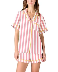 Katie Kime Retro Stripe Pajama Shorts Set
