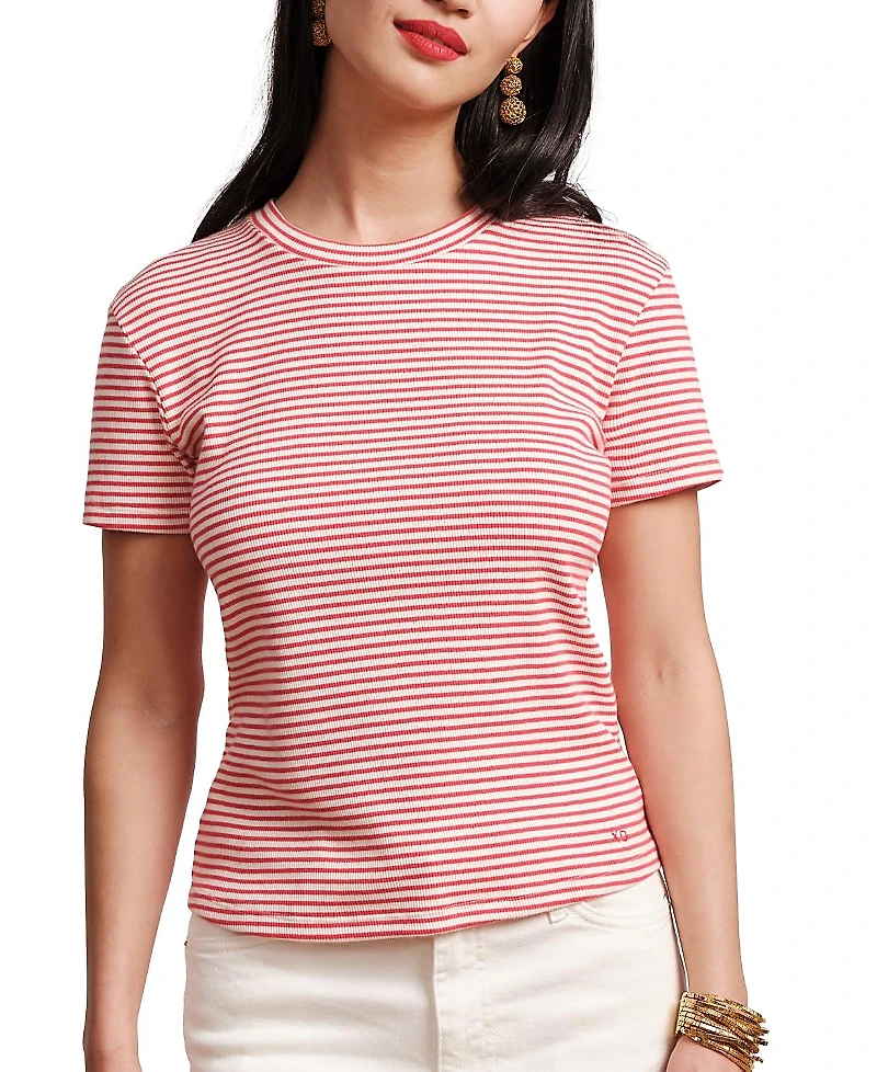 Frances Valentine Crewneck T Ribbed Stripe