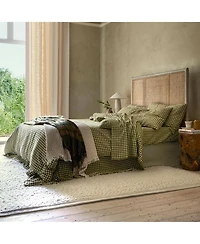 Gingham Linen Duvet Cover, King