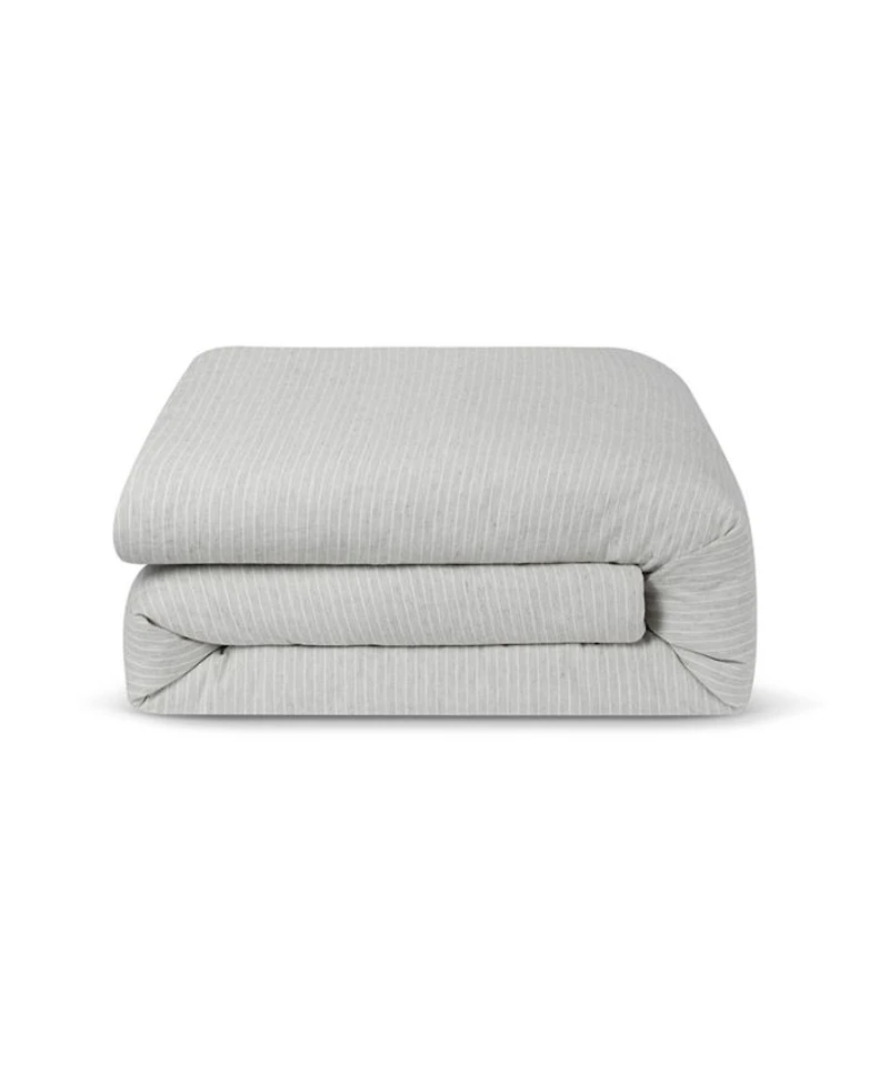 Stripe Linen Blend Duvet Cover, Twin