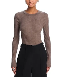Helmut Lang Wool Ribbed Open Back Sweater
