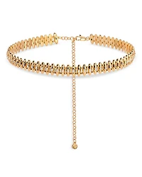 Baguette Cubic Zirconia Oval Dome Chain Choker Necklace, 12"-17"