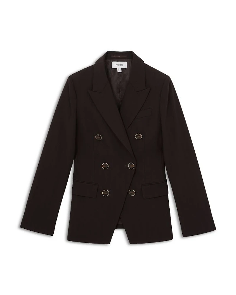 Lia DNA Double Breasted Blazer Chocolate