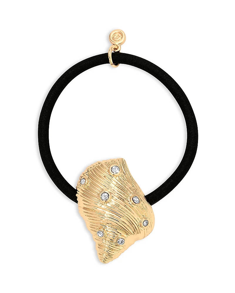 Ettika Soleil Cubic Zirconia Shell Hair Tie