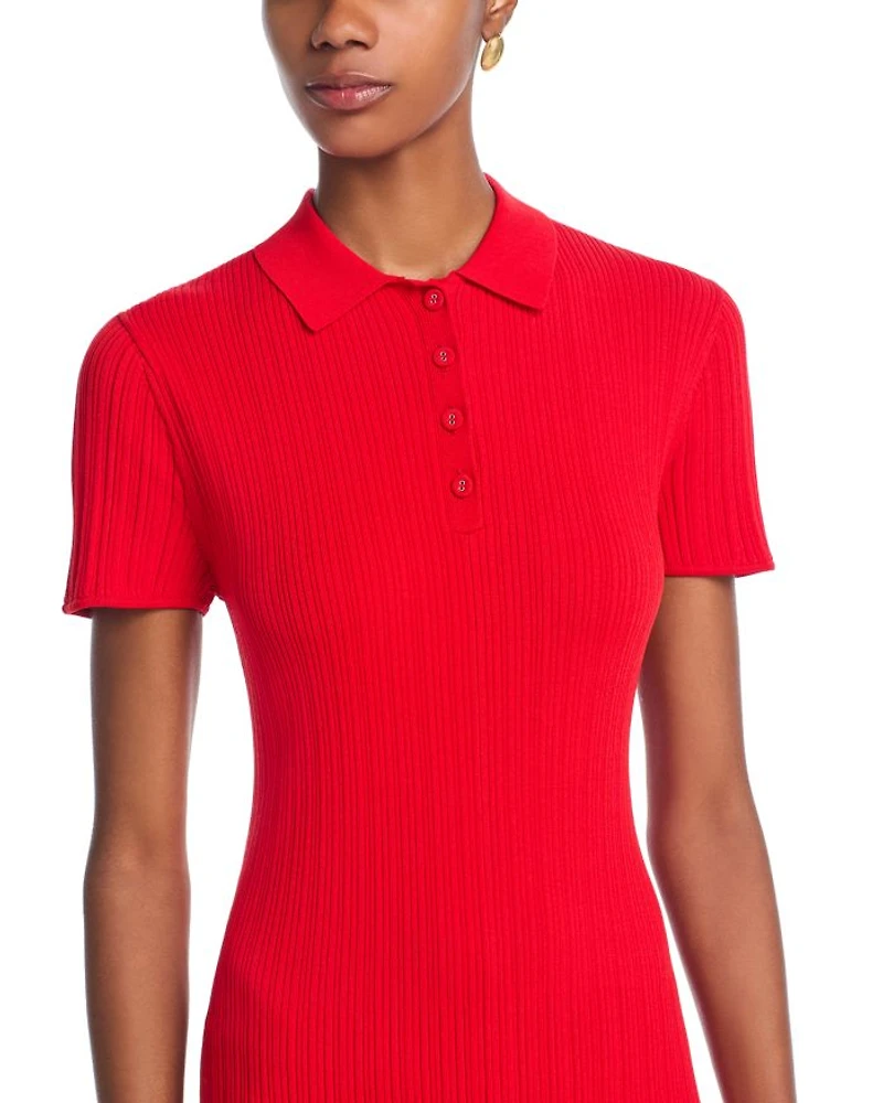 Collared Henley Mini Dress