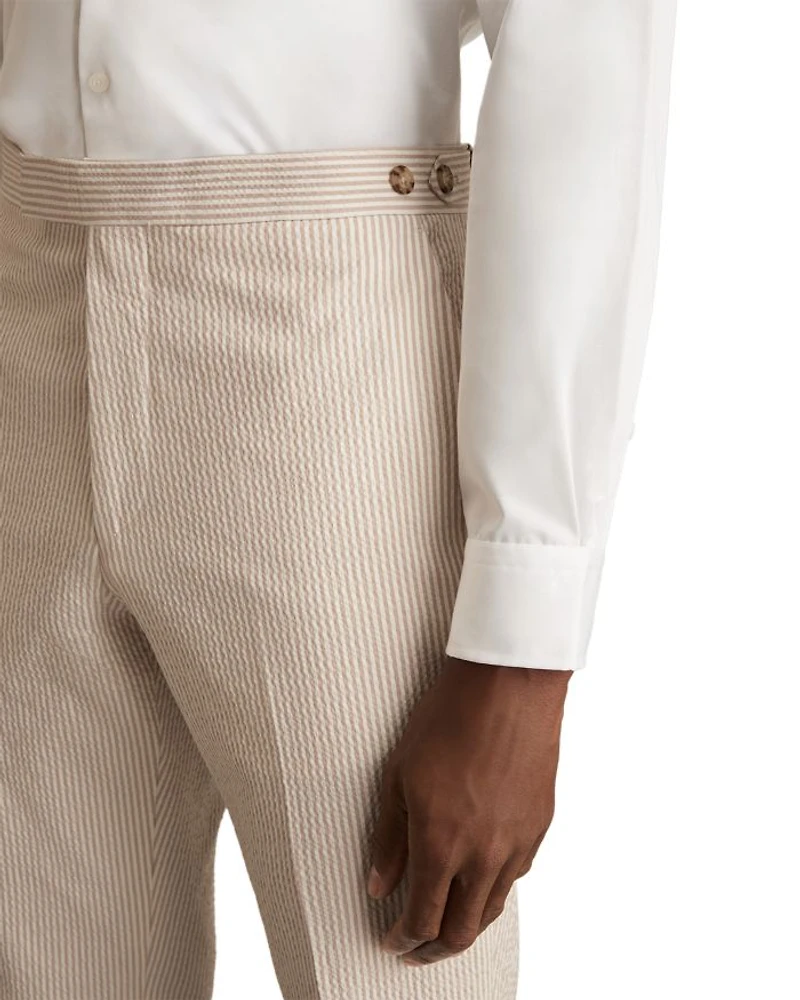 Slim Fit Seersucker Mixer Trousers