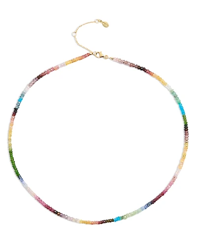 Shashi Aisha Gem Necklace, 14-16