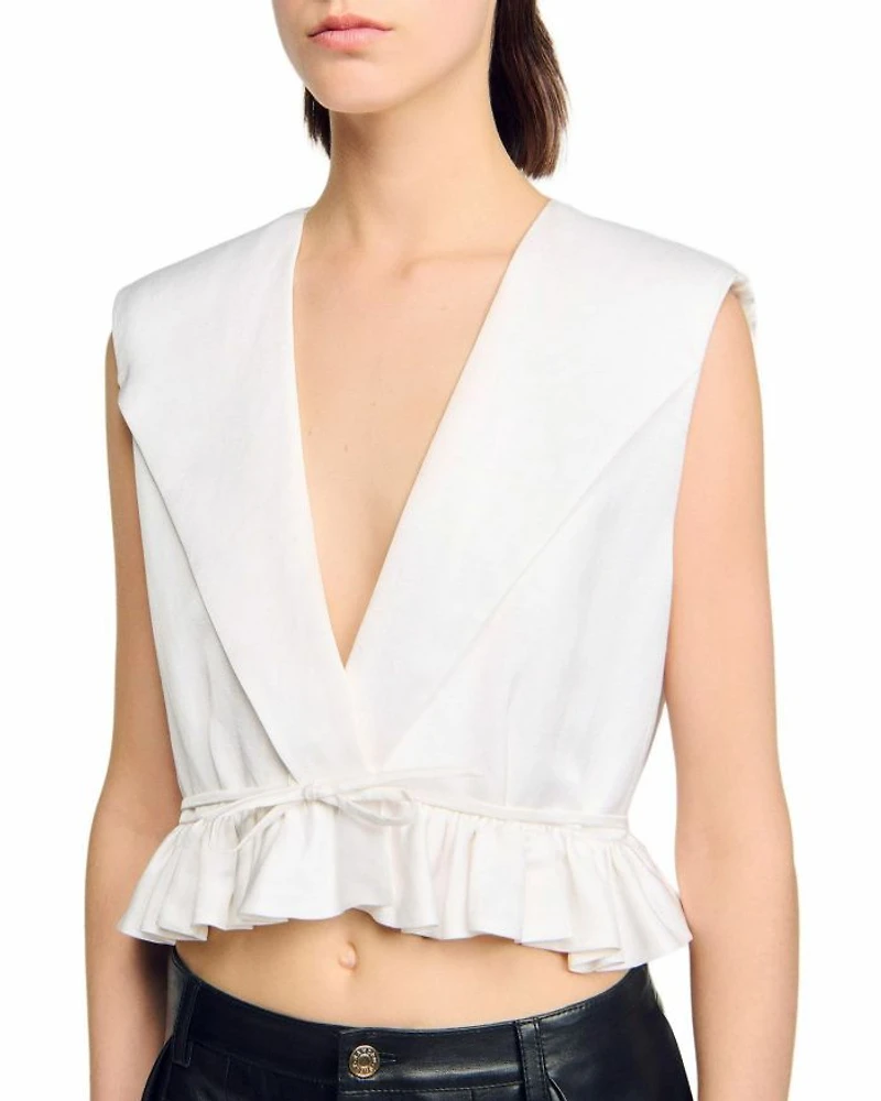 Ruffled Cropped Top