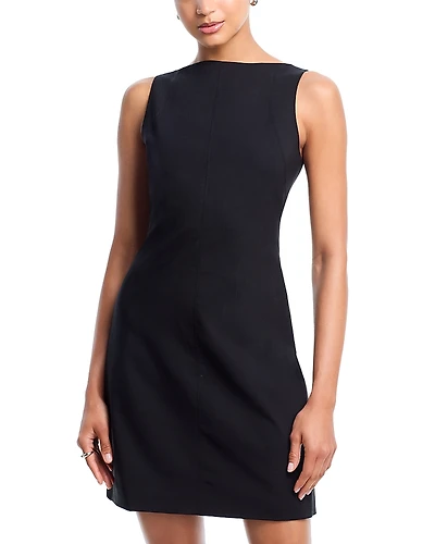 Theory Sleeveless Boat Neck Mini Dress