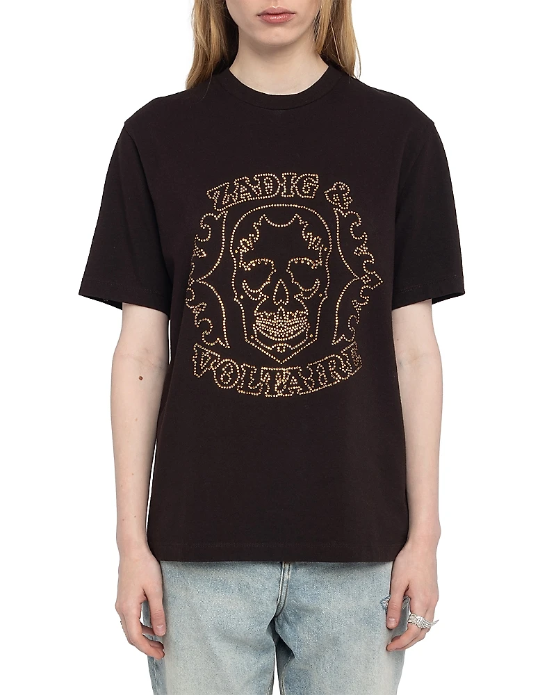 Zadig & Voltaire Edwin Bc Skull Stras Tee