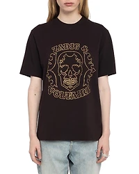 Zadig & Voltaire Edwin Bc Skull Stras Tee
