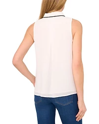 Sleeveless Button Down Top