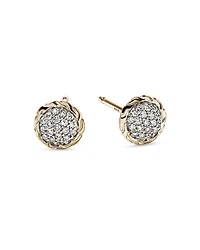 JH Essentials 14K Yellow Gold Diamond Pavé Stud Earrings
