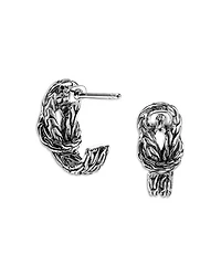 Sterling Silver Love Knot Hoop Earrings