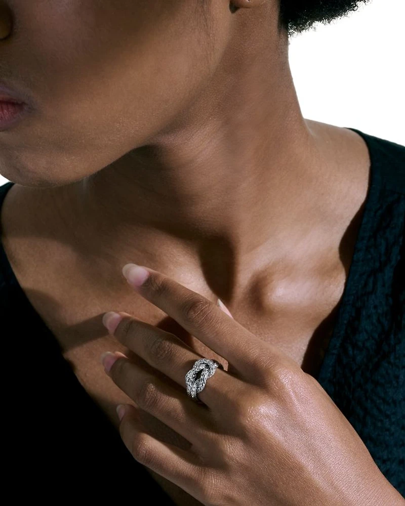 Sterling Silver Love Knot Weave Ring