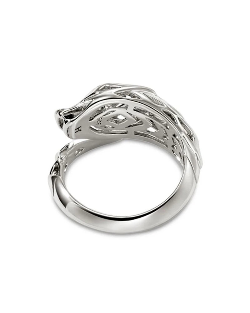 Sterling Silver Blue Sapphire Naga Ring