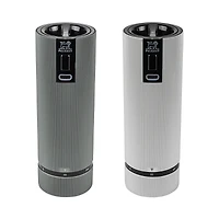 Peugeot Line Electric Duo, u'Select, Carbon Pepper Mill and Aluminum Zirlion Salt Mill, 6