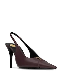 Saint Laurent Women's Babylone Breteuil Slingback Pumps