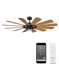 Wac lighting Smart Fans Windmill 65in 3000K Led Indoor or Outdoor Smart Home Ceiling Fan