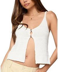Edikted Mikinley Split Front Knit Tank Top