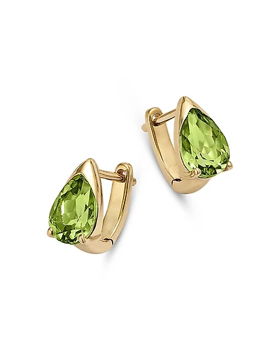 Bloomingdale's Fine Collection Pear Huggie Hoop Earrings