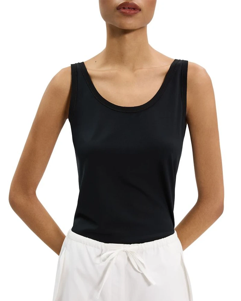 Sweater Trim Double Scoop Tank