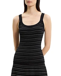 Ribbed Contrast Stripe Tank