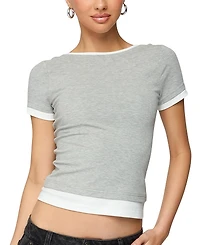 Edikted Julietta Contrast Layered T Shirt