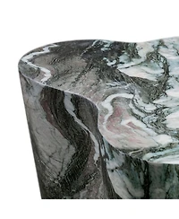Slab Faux Marble Short Side Table