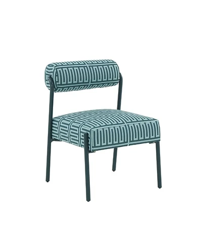 Jolene Patterned Linen Accent Chair
