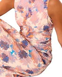 Petite Floral Textured Midi Dress