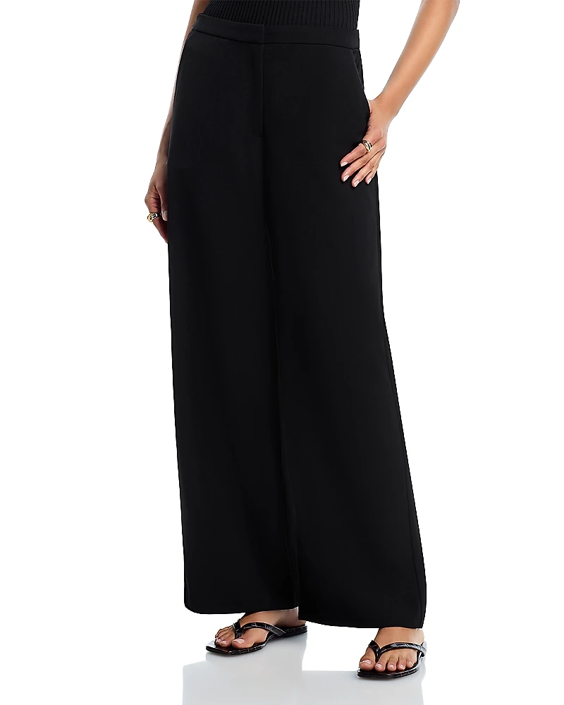 Aqua Wide Leg Suit Pants - Exclusive