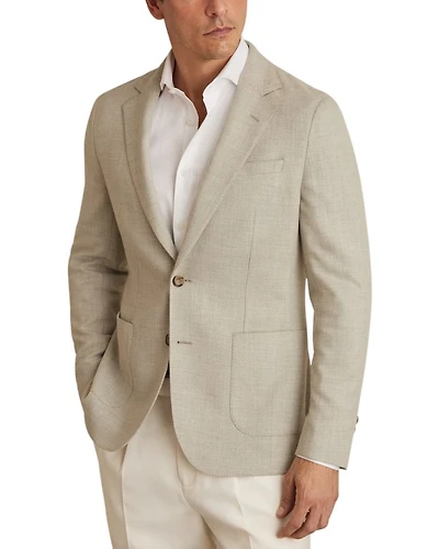 Textured Notch Lapel Blazer