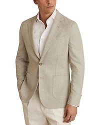 Textured Notch Lapel Blazer