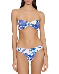 Floral Print Bandeau Bikini Top