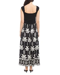 Carina Long Contrast Dress