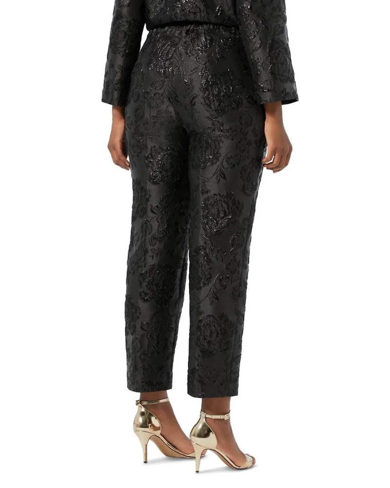 Demetra Floral Jacquard Pants
