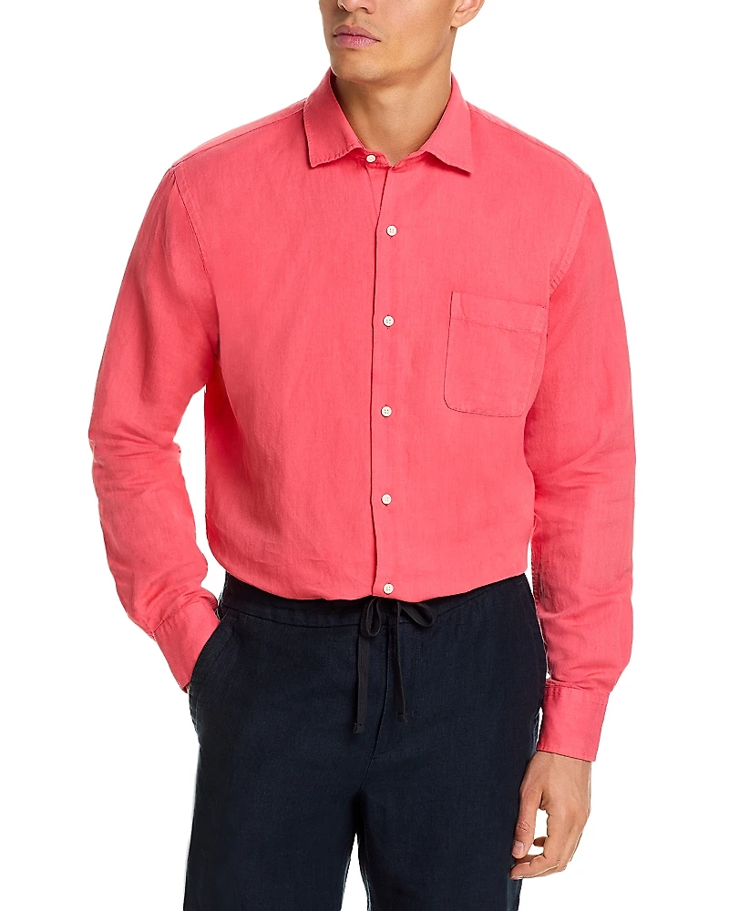 Peter Millar Canal Linen Cotton Sport Shirt