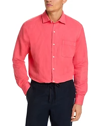 Peter Millar Canal Linen Cotton Sport Shirt