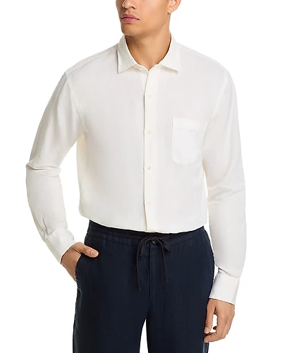 Peter Millar Canal Linen Cotton Sport Shirt