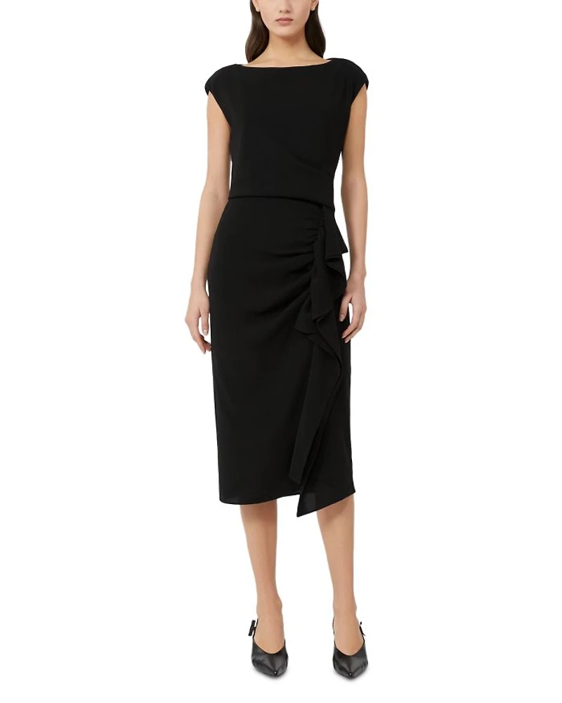 Aia Black Lightweight Cady Dress