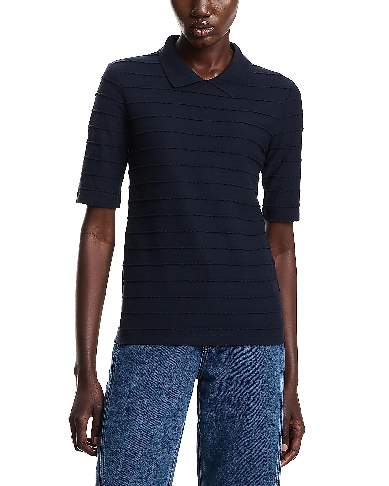 Emporio Armani Frill Striped Top