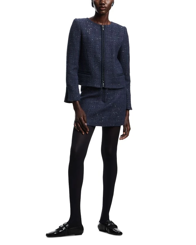Sequin Tweed Jacket